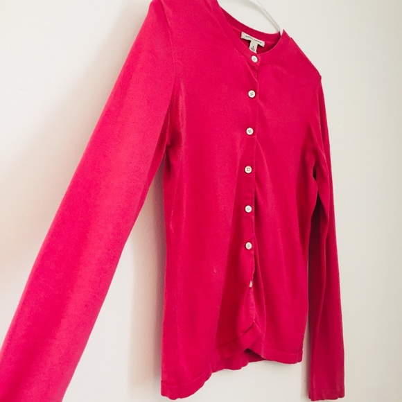 BANANA REPUBLIC Silk Pink Cardigan Sweater Size Small - Picture 5 of 11